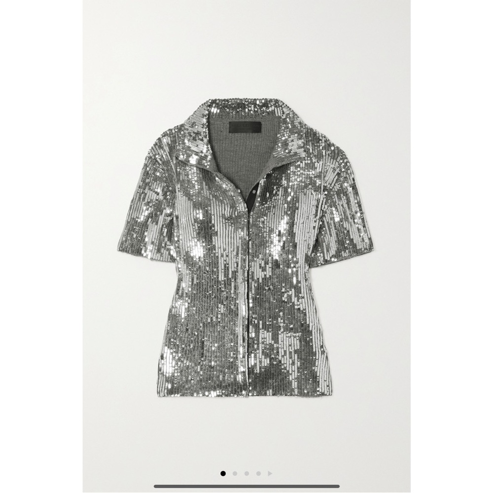 Nili Lotan Sequin Oskar Top - Perfect for Beyoncé Concert!